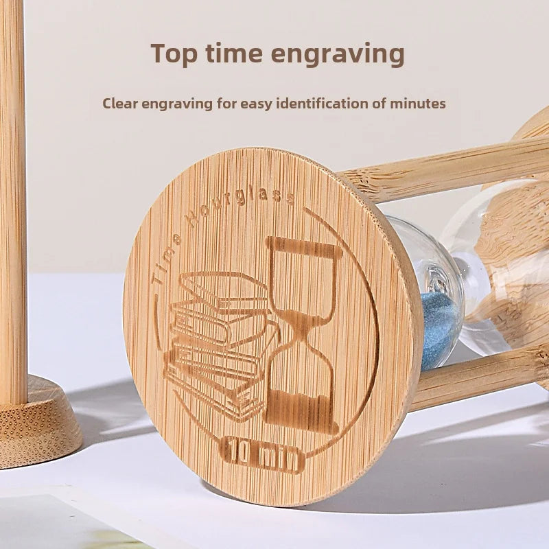 Creative Bamboo Fluorescent Timer Home Bedroom Ornaments 1-30 Minutes Luminous Time High Sense