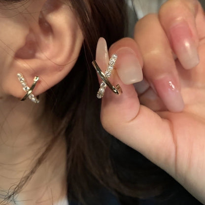 1 Pair Casual Minimalist Round Heart Shape Plating Inlay Copper Zircon Earrings