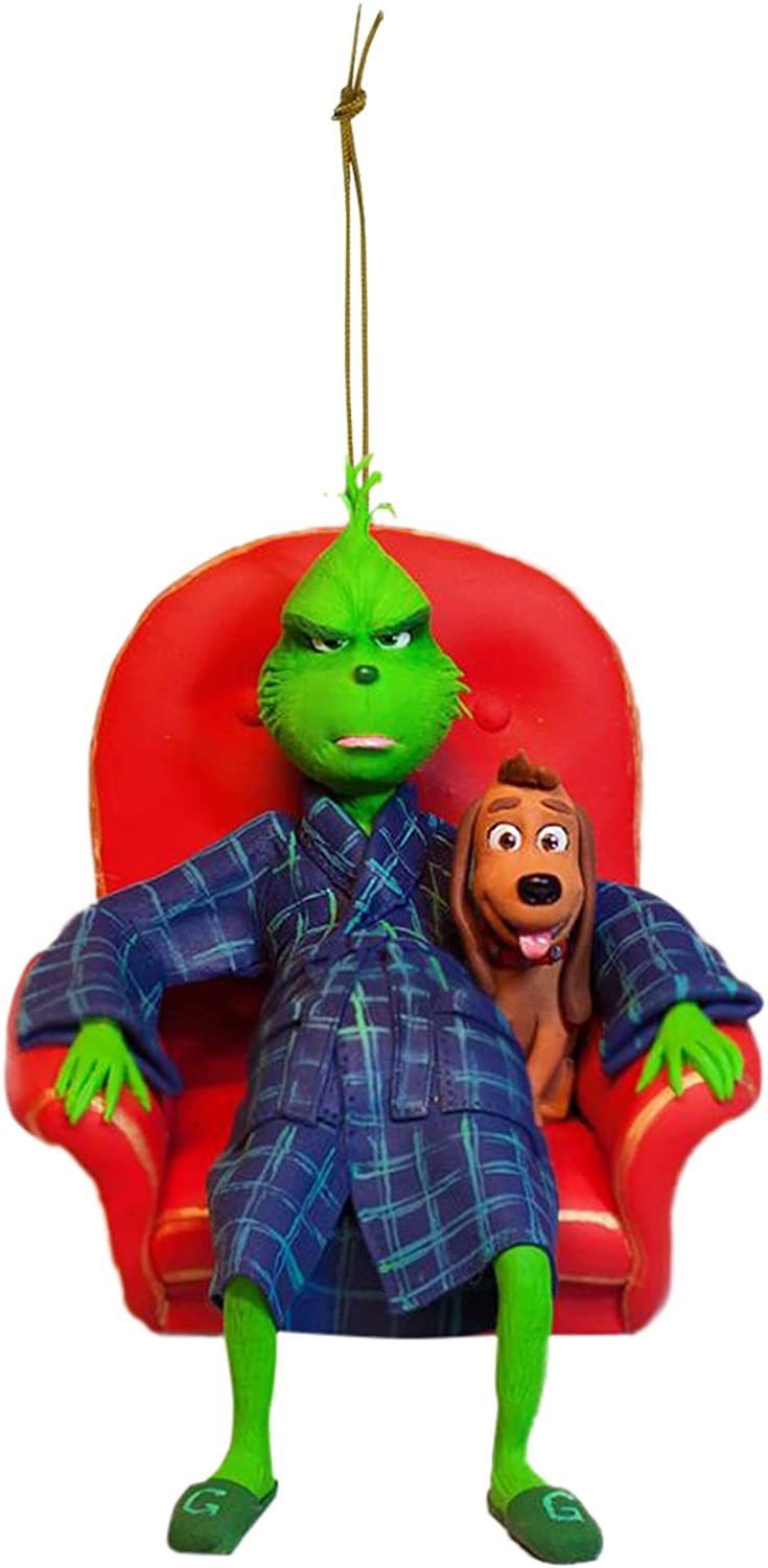 2 Pieces Christmas Small Gifts Cartoon Characters Christmas Tree Decoration Christmas Tree Ornaments Car