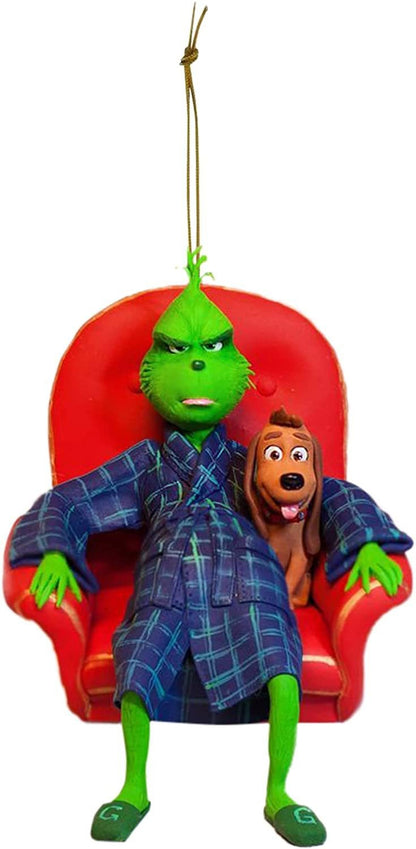 2 Pieces Christmas Small Gifts Cartoon Characters Christmas Tree Decoration Christmas Tree Ornaments Car