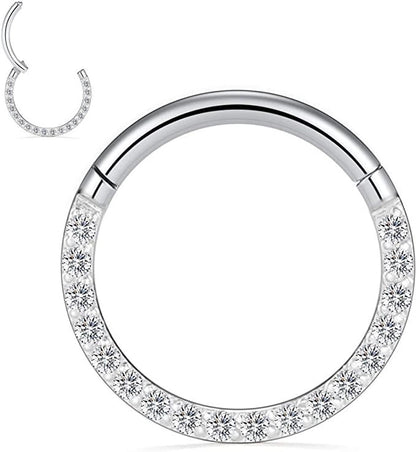 1 Piece Nose Rings & Studs Minimalist Classic Style Commute Round 316L Stainless Steel Plating Inlay Zircon Nose Ring