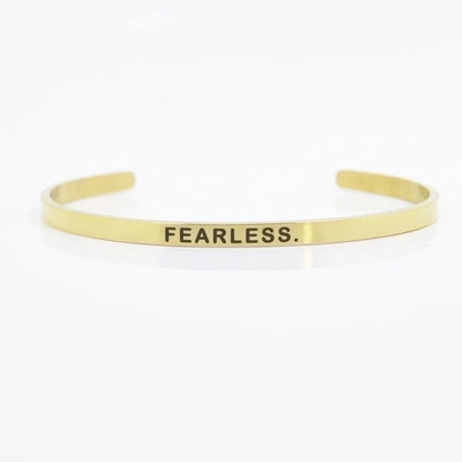 Minimalist Letter Stainless Steel Bangle