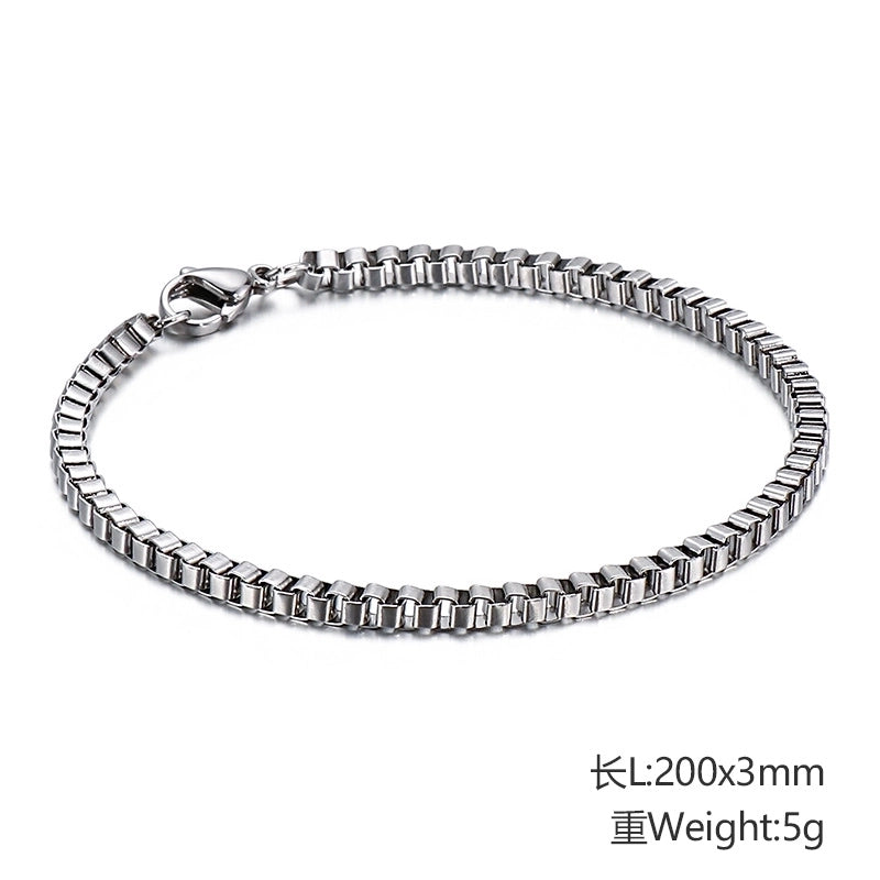 Minimalist Geometric 304 Stainless Steel Zircon Bracelets In Bulk