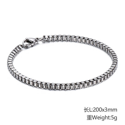 Minimalist Geometric 304 Stainless Steel Zircon Bracelets In Bulk