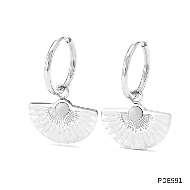 1 Pair Casual Color Block Plating 304 Stainless Steel 16K Gold Plated White Gold Plated Gold Plated Drop Earrings