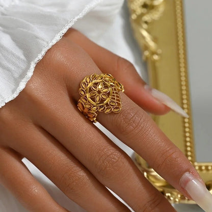 Copper Minimalist Classic Style Solid Color Open Rings