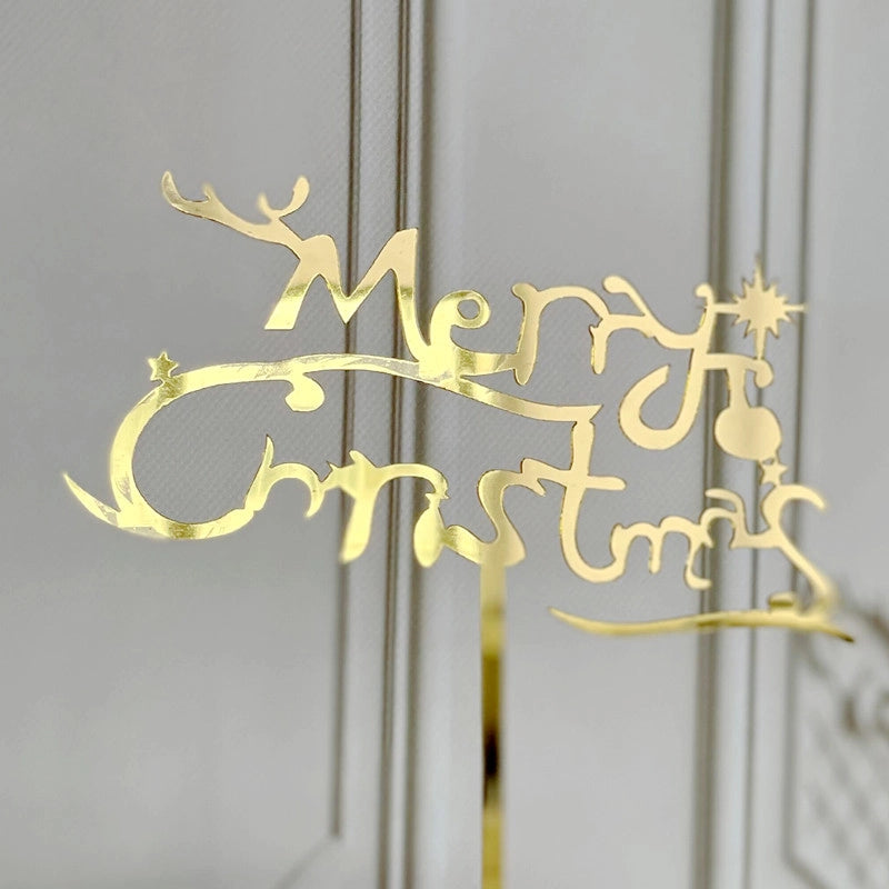Christmas Letter Arylic Party Cake Decorating Supplies