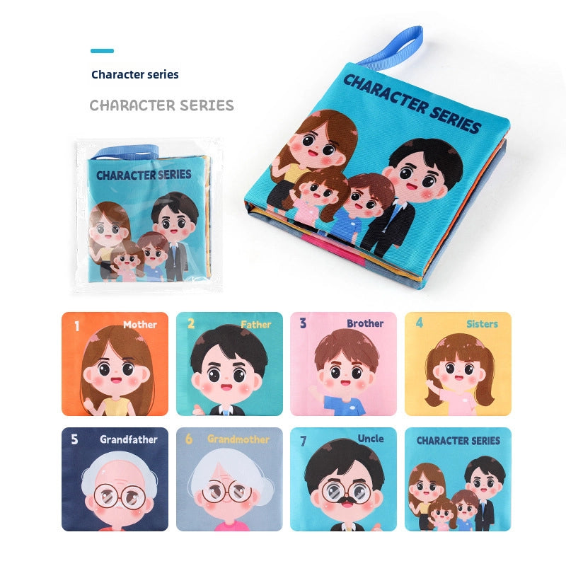 Hot Sale Enlightenment Early Education Baby Cloth Book English Animal Transport Cognitive Book Baby Cloth Book