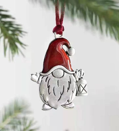 Cross-border Christmas Metal Alloy Ornaments Ornaments Alloy Decorations Christmas Pendants Snowman Santa Claus