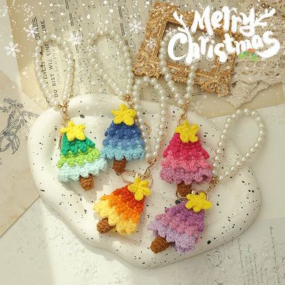 Christmas Gift Keychain Pendant Practical Car Key Christmas Tree Ornament Phone Chain
