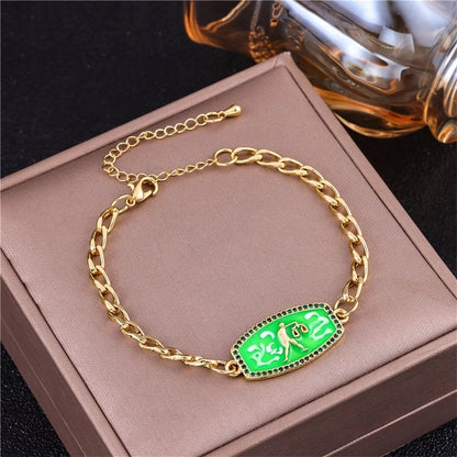 Vintage Style Minimalist Animal Letter Copper Bracelets Cuban Link Chain Curb Chain Cable Chain Box Chain