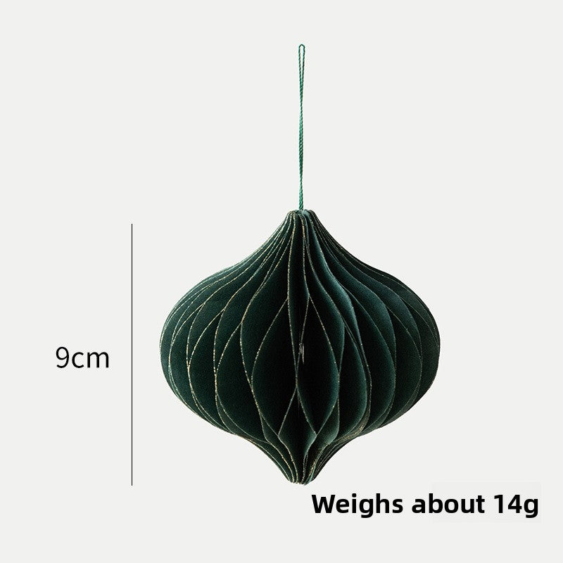 Hot Sale Christmas Paper Folding Honeycomb Christmas Tree Hanging Decoration Party Christmas Decoration Supplies Hanging Ornament