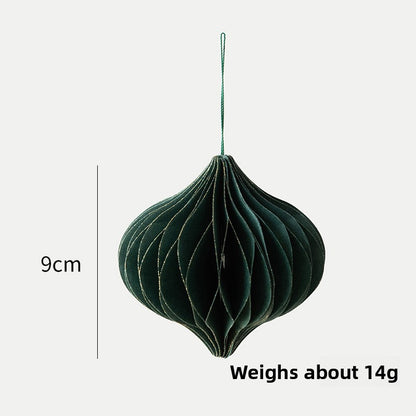 Hot Sale Christmas Paper Folding Honeycomb Christmas Tree Hanging Decoration Party Christmas Decoration Supplies Hanging Ornament