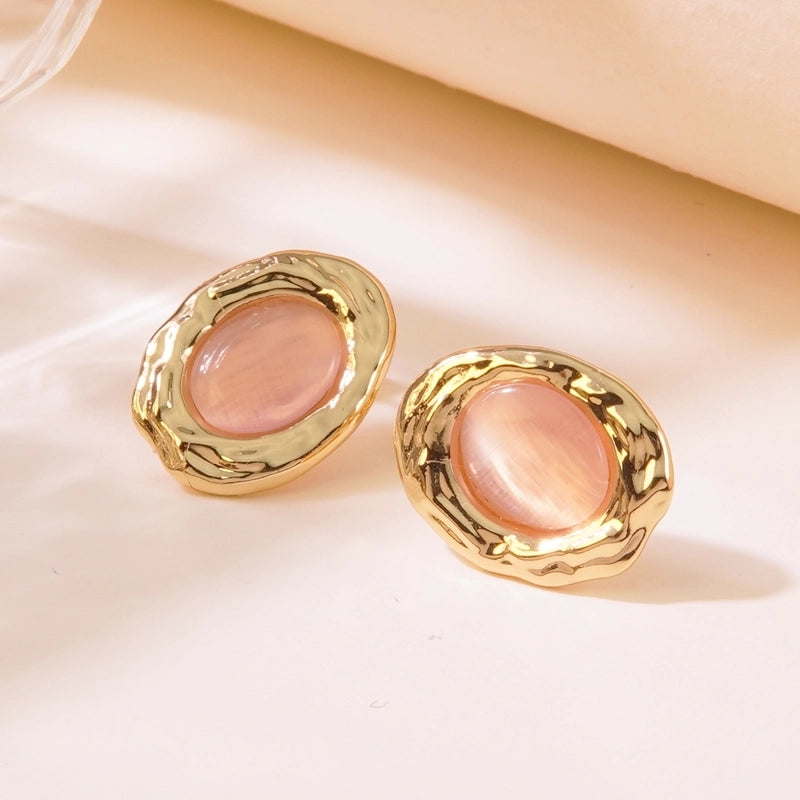 1 Pair Fairy Style Vintage Style Tropical Geometric 304 Stainless Steel Imitation Gold Ear Studs