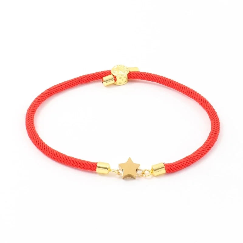 Elegant Minimalist Classic Style Star 304 Stainless Steel Nylon Twisted Rope Chain Bracelets In Bulk