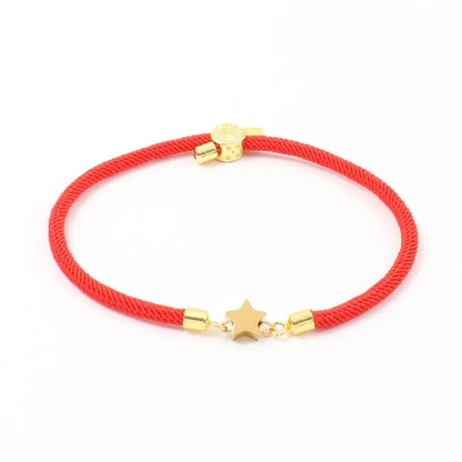 Elegant Minimalist Classic Style Star 304 Stainless Steel Nylon Twisted Rope Chain Bracelets In Bulk