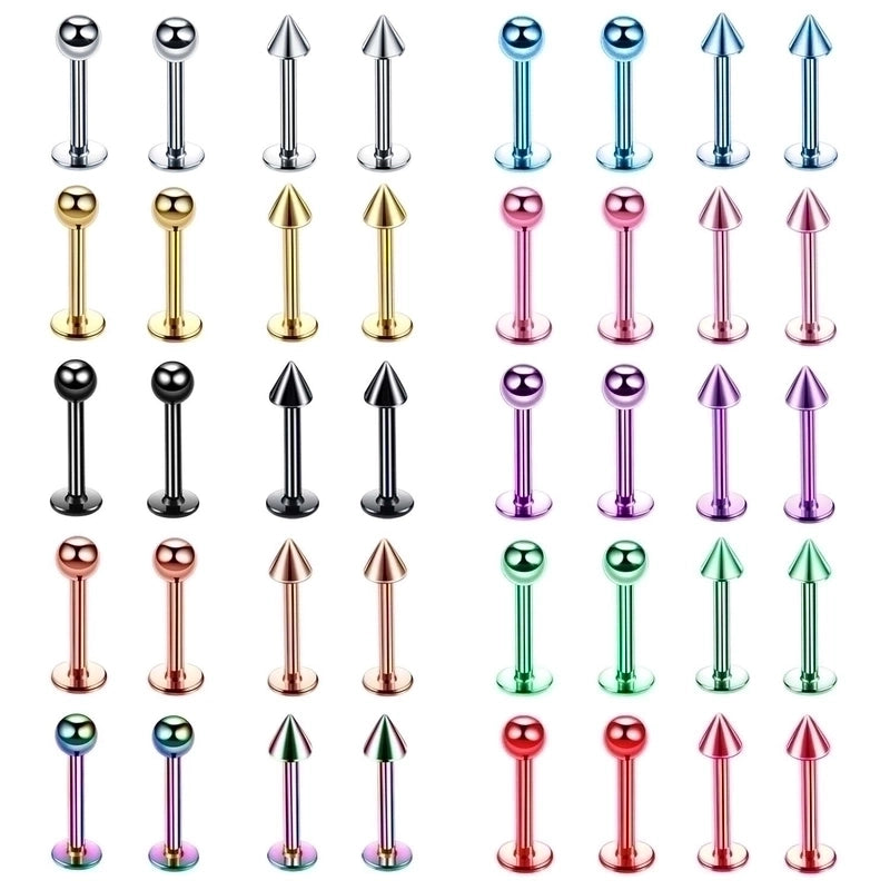 Fashion Geometric Stainless Steel Polishing Lip Stud