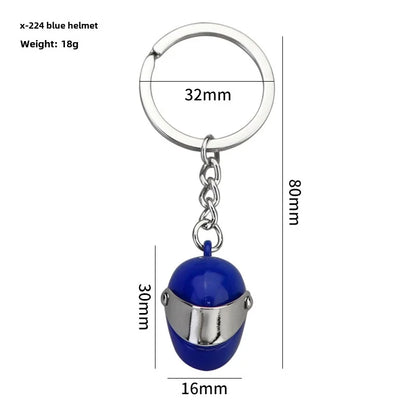 Simulation Cool Helmet Motorcycle Suit Keychain Metal Helmet Keychain Pendant Motorcycle Keychain