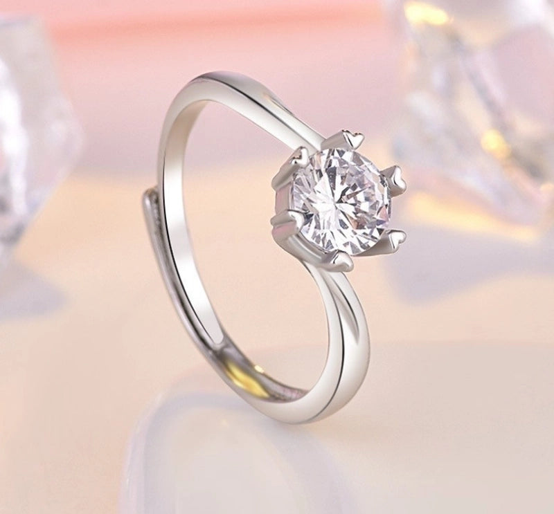 Minimalist Geometric Copper Plating Inlay Artificial Gemstones Rings