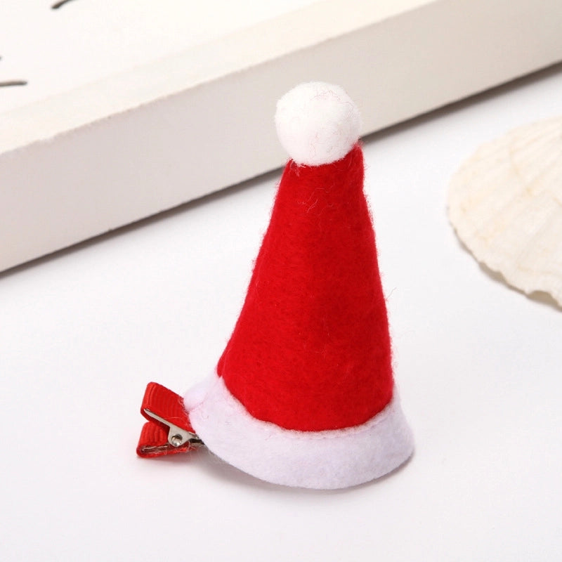 Christmas Red Small Hat Children's Hairpin