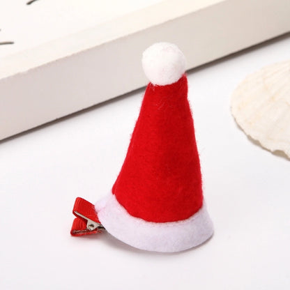 Christmas Red Small Hat Children's Hairpin