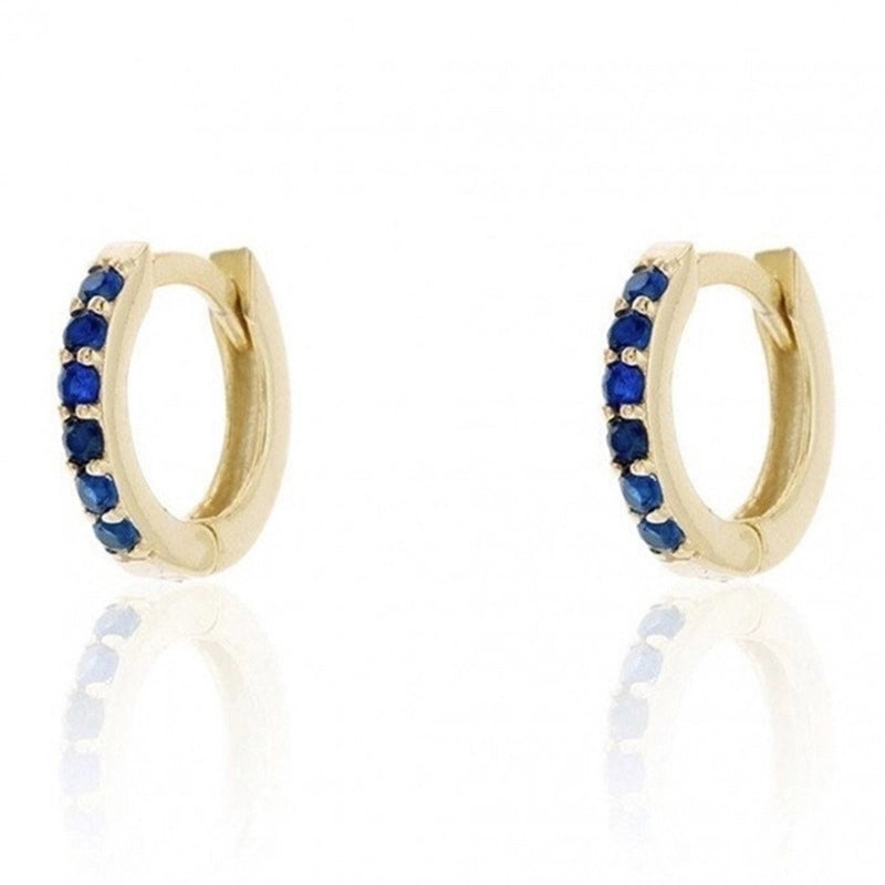 1 Pair Casual Minimalist Round Plating Inlay Copper Zircon Gold Plated Silver Plated Earrings