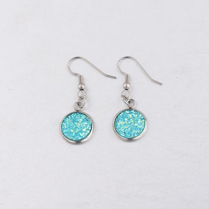 5 Pieces Minimalist Round Stainless Steel Resin Resin None Drop Earrings