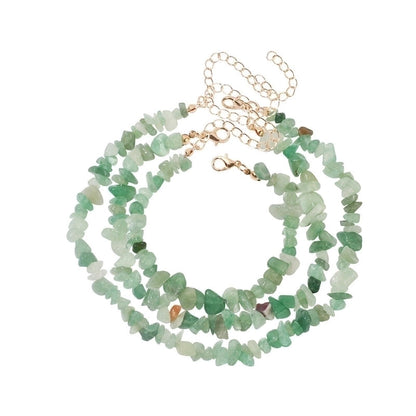 Minimalist Solid Color Natural Stone Bracelets Anklet Necklace