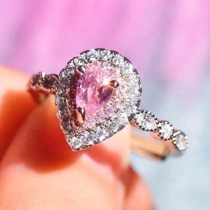 Minimalist Water Droplets Copper Artificial Gemstones Rings