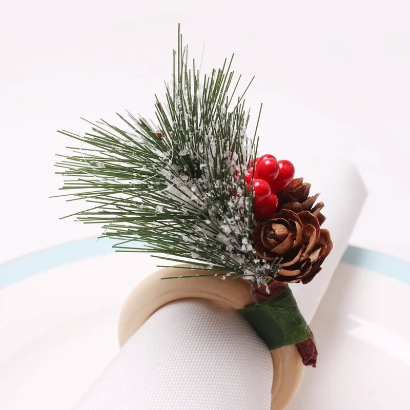 Christmas Cute Pine Cones Wood Party Decorations Table Decoration