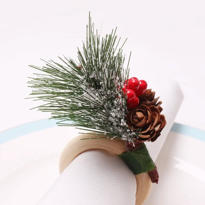 Christmas Cute Pine Cones Wood Party Decorations Table Decoration