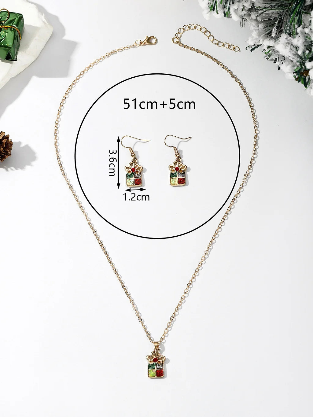 5 Sets Hot Sale Christmas Gift Snowflake Socks Snowman Christmas Tree Jewelry Holiday Set