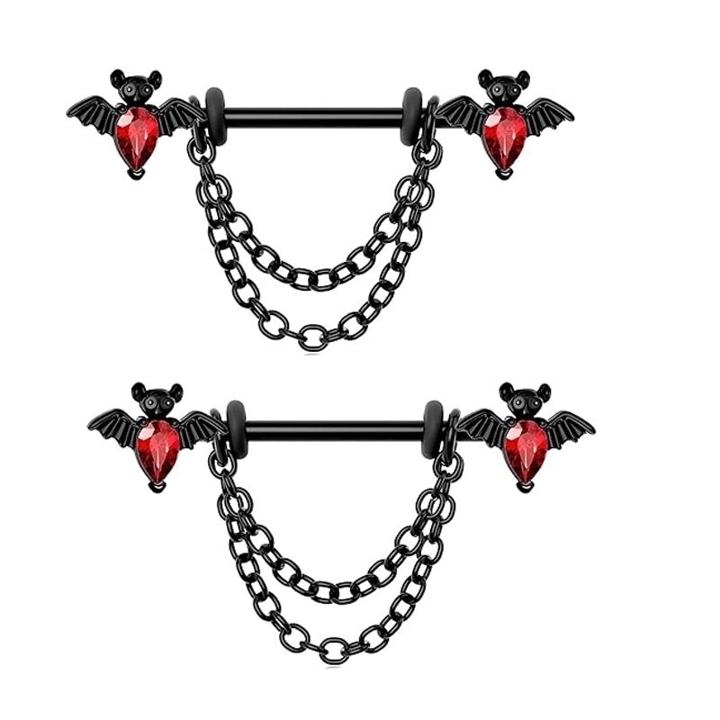 1 Piece Belly Rings Minimalist Heart Shape Copper Inlay Rhinestones Nipple Rings & Studs Belly Rings