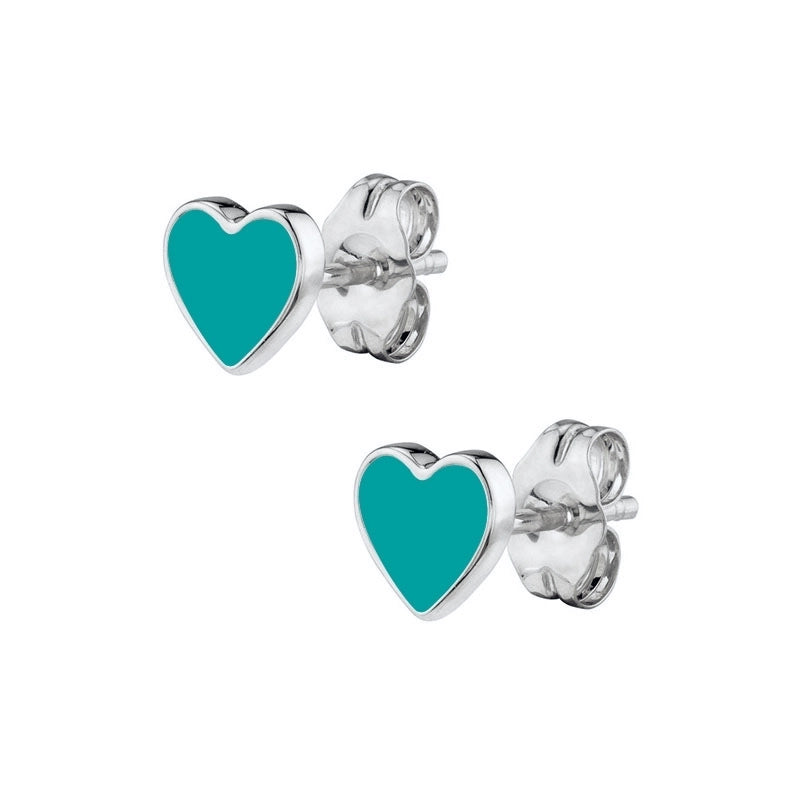 Minimalist Heart Plating Copper Earrings Ear Studs