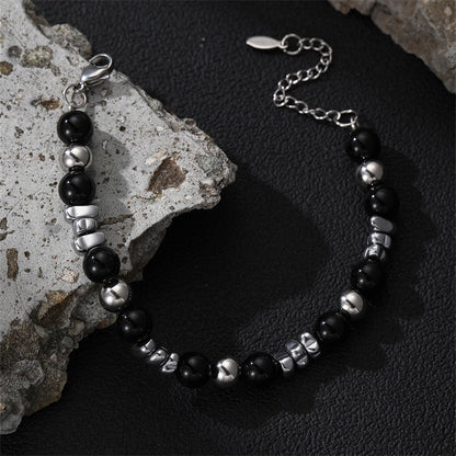 Casual Punk Cool Style Leaf Skull Pu Leather Alloy Halloween Men's Bracelets