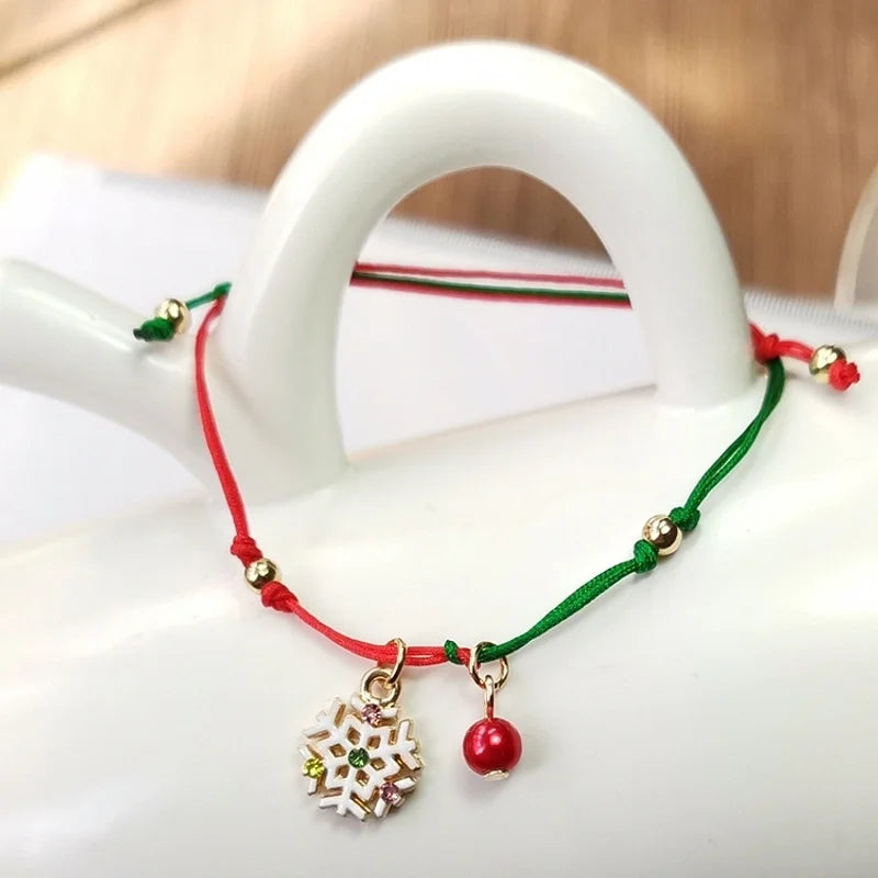 Fashion Christmas Tree Santa Claus Alloy Plating Inlay Rhinestones Women's Bracelets 1 Piece