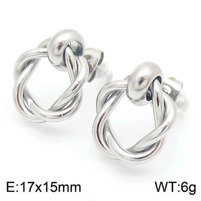 1 Pair Minimalist Circle 304 Stainless Steel 18K Gold Plated Ear Studs