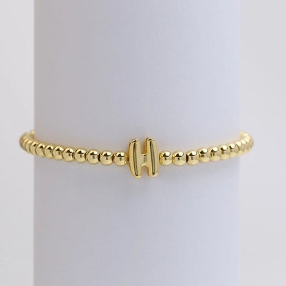Copper Minimalist Plating Letter Bracelets