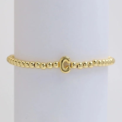 Copper Minimalist Plating Letter Bracelets