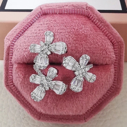 1 Piece Fashion Butterfly Copper Inlay Zircon Open Ring