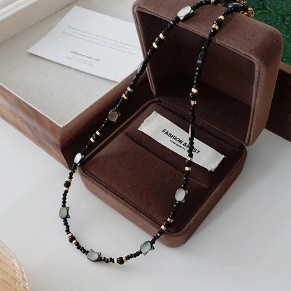 Minimalist Geometric Natural Stone Tiger Eye Pendant Necklace In Bulk