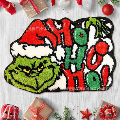 Christmas Casual Vacation Santa Claus Elk Imitation Cashmere Carpet Bedding