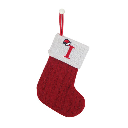 Hot Spot Foreign Trade Exquisite Christmas Socks Wool Knitted Christmas Socks Letter Socks Christmas Pendant Gift Bag