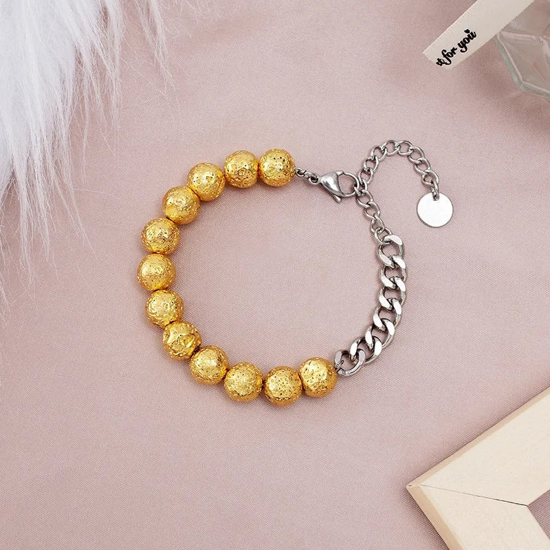 Minimalist Geometric Titanium Steel No Inlaid Stainless Steel Bracelets In Bulk