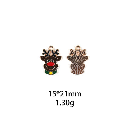 10 PCS/Package Zinc Alloy Christmas Hat Christmas Socks Pendant Jewelry Accessories