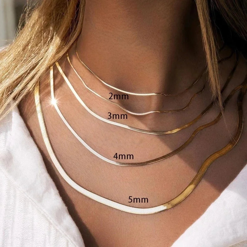 Basic Solid Color 304 Stainless Steel Stainless Steel Necklaces