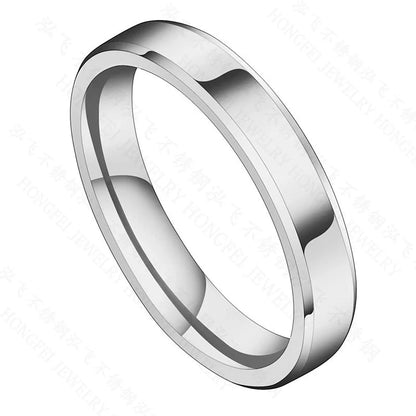 Minimalist Geometric 201 Stainless Steel No Inlaid 18K Gold Plated Stainless Steel Rings