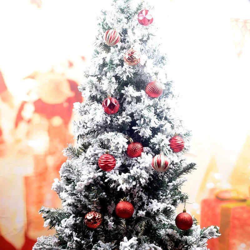 Hot-selling Christmas Supplies Gift Decoration Colorful Balls 6cm 12-pack Boxed Painted Irregular Christmas Balls