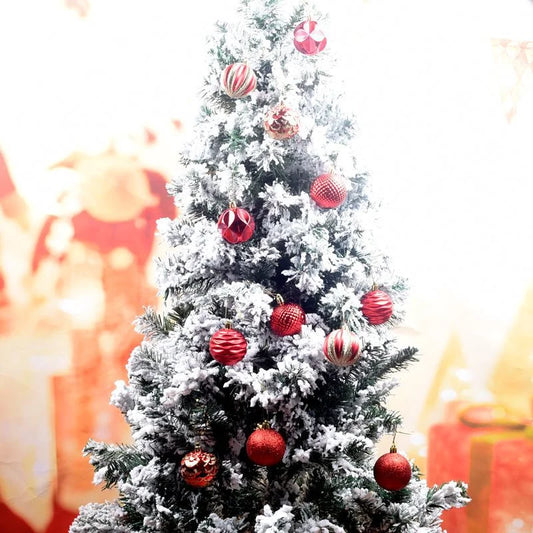 Hot-selling Christmas Supplies Gift Decoration Colorful Balls 6cm 12-pack Boxed Painted Irregular Christmas Balls