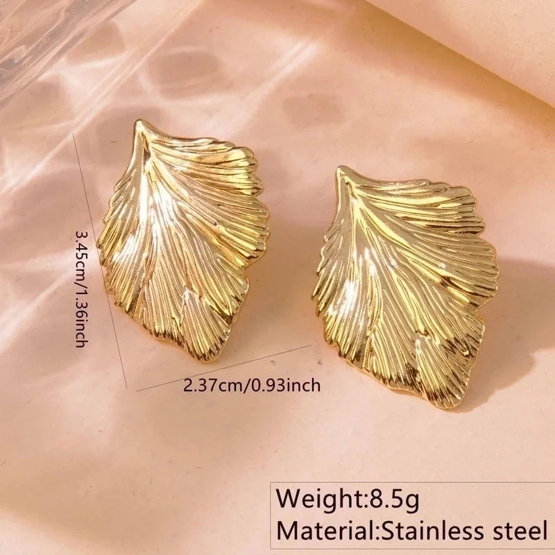 1 Pair Minimalist Commute Geometric 304 Stainless Steel Imitation Gold Ear Studs